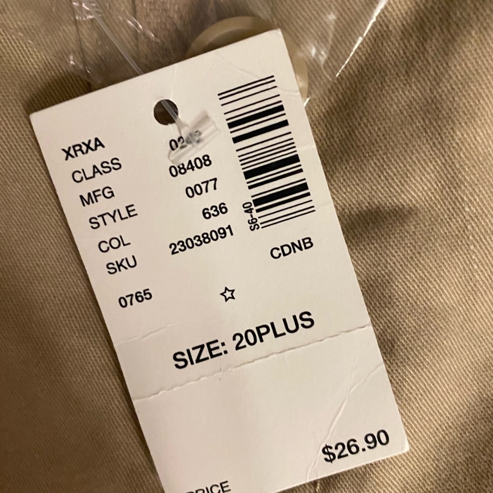 Justice khaki pants, size 20 Plus - Picture 3 of 5